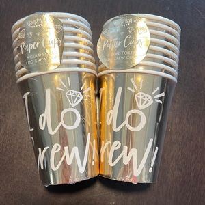 NEW  AND SEALED 16 I Do Crew Paper cups